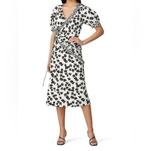 NWT NEW Love, Whit by Whitney Port Floral Wrap Midi Dress Medium